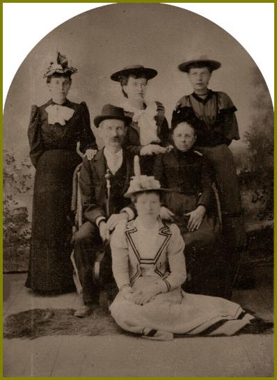 John King Oaksford & Second Wife Seated - Daughter Annie sitting on floor